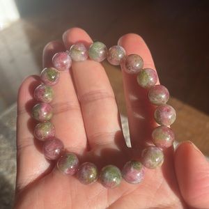 Watermelon tourmaline bracelet